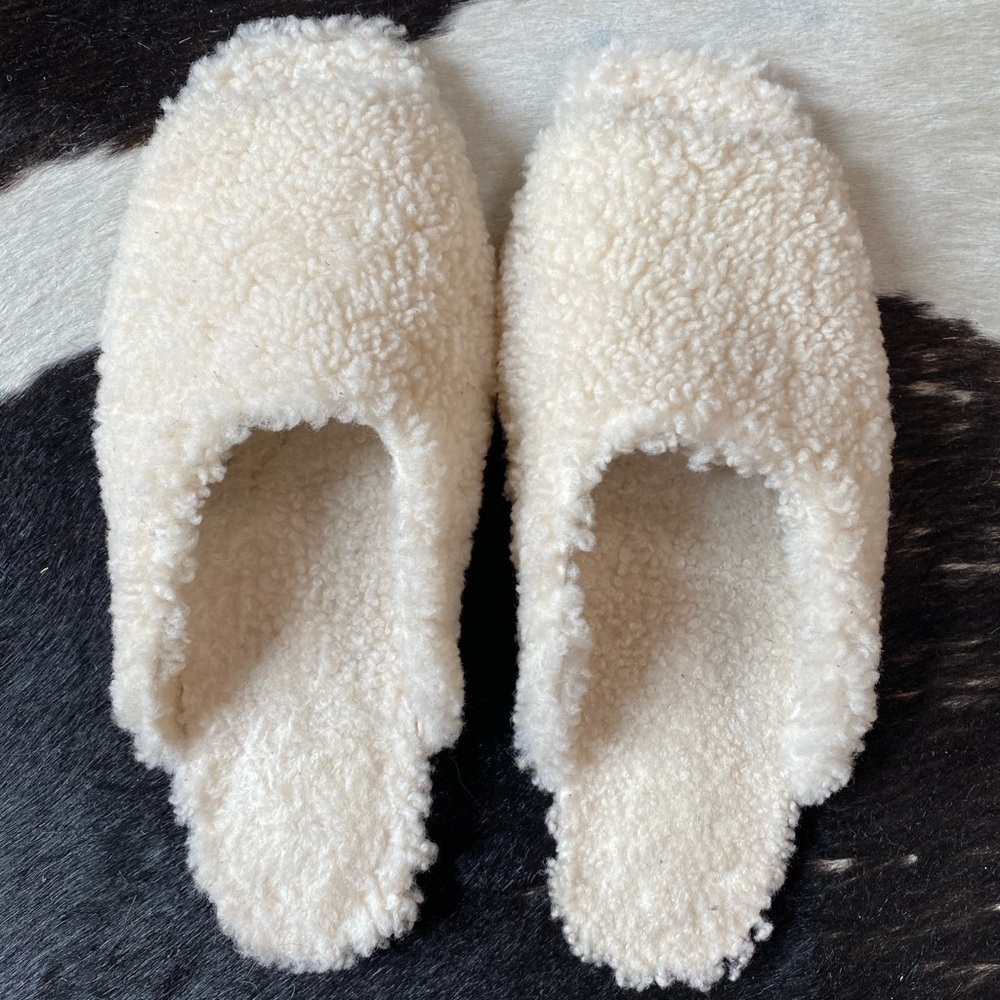 Deiji Shearling and leather slides